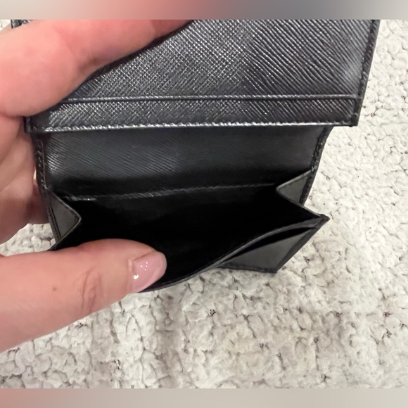 Prada Silver Leather Card Holder